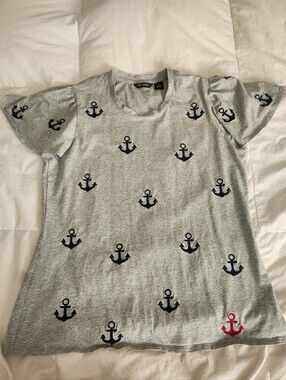 Driftwood Top Anchor Embroidery Size Small Nautical